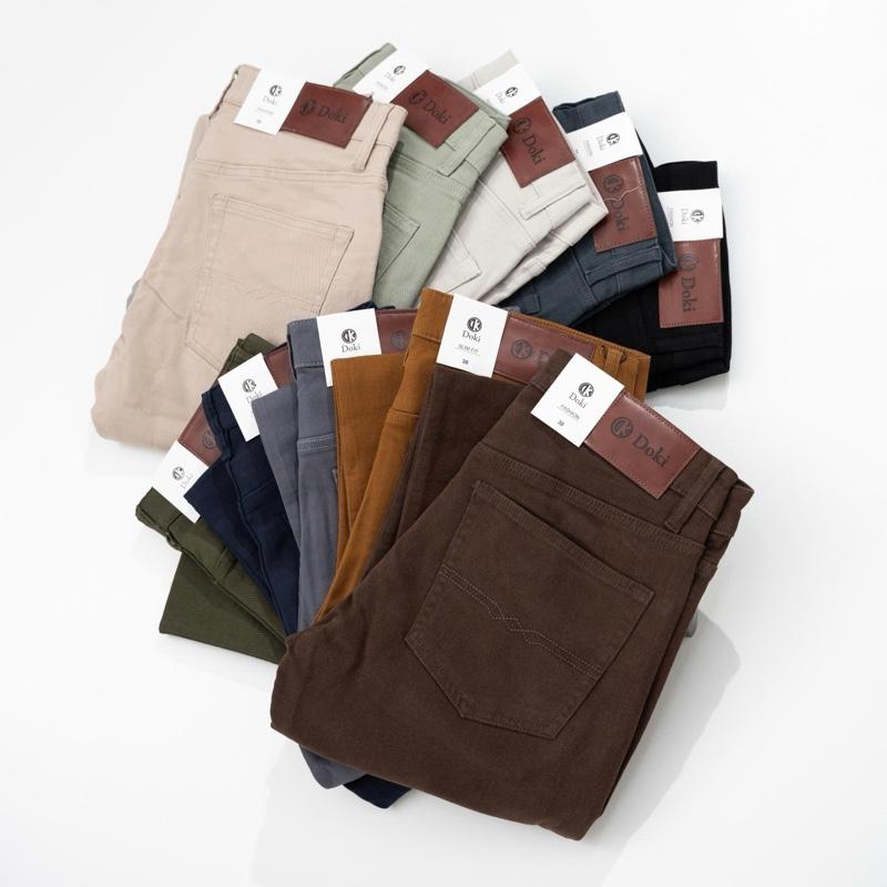 ( 15 Ngày Đổi Trả Tại Nhà) Quần Jeans Kaki Nam Dáng Đứng Co Giãn Thoải Mái, Quần Kaki Jean Phong Cách Năng Động Trẻ Trung Nổi Bật Menswear Pants Kem Có Túi