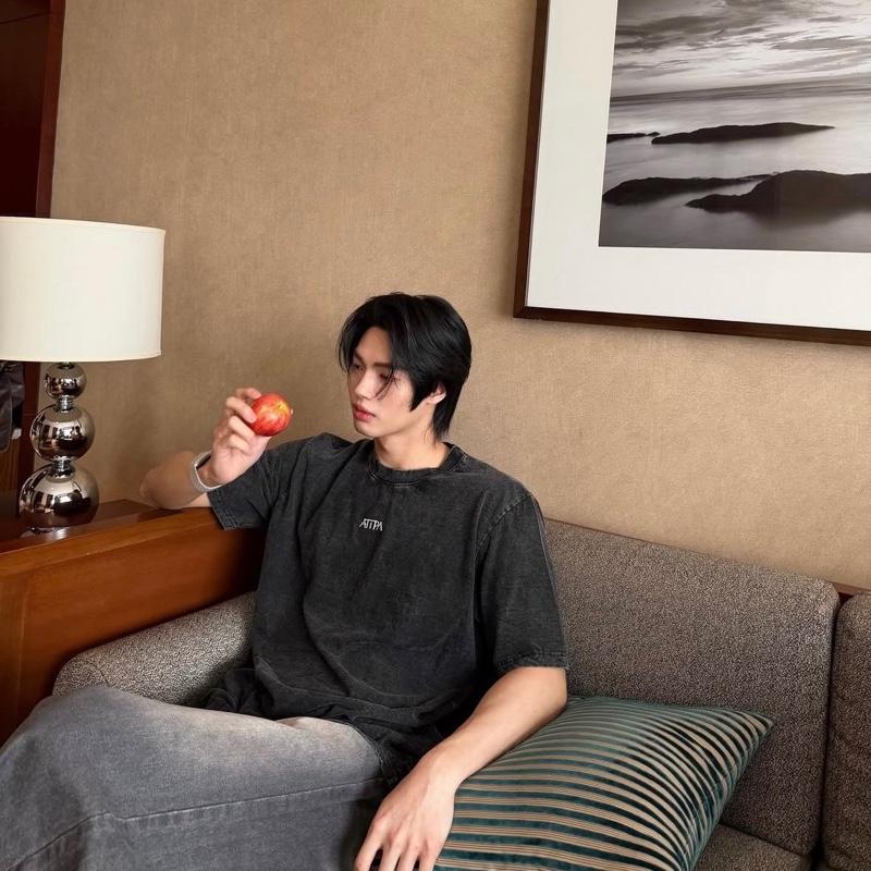 Fade Oversize T-shirt เสื้อยืดฟอก ทรงโอเวอร์ไซส์ ปักโลโก้ Atipa