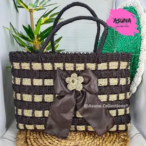 TAS JINJING WANITA PANDAN PITA ANYAMAN PANDAN MAMAMIA Totebag Anyaman Pandan