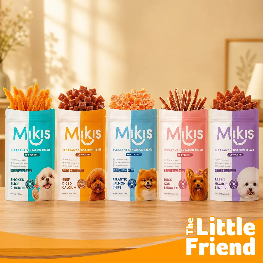 Snack Cemilan Anjing Mikis Dog Treats Jerky Chicken Beef Duck Rabbit Salmon