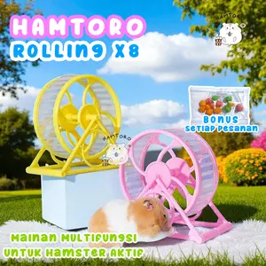 Hamtoro Rolling X8 Kincir Mainan Aksesoris Hamster Lucu roda  putar  hamster