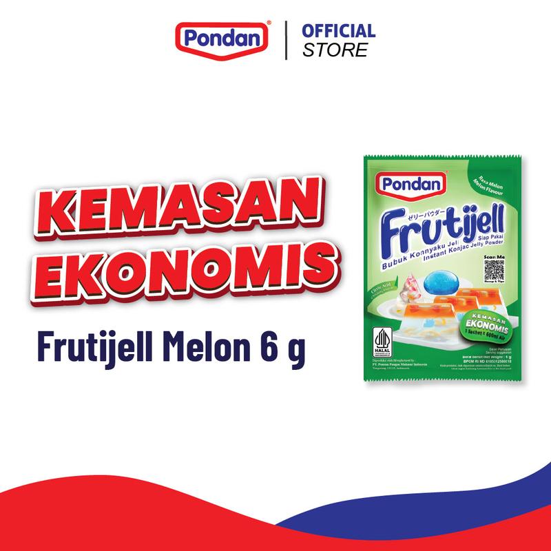 (DISKON 50%) Pondan Frutijell 6g Jeli Kemasan Ekonomis jelly 3