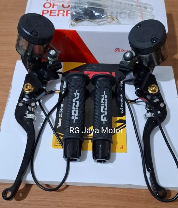3in1 Master Rem RCS 98 2 Tabung Big Smoke + Handgrip Fuzion + Jalu Stang CNC / Nmax Pcx Adv Vario 160 ABS Xmax 2
