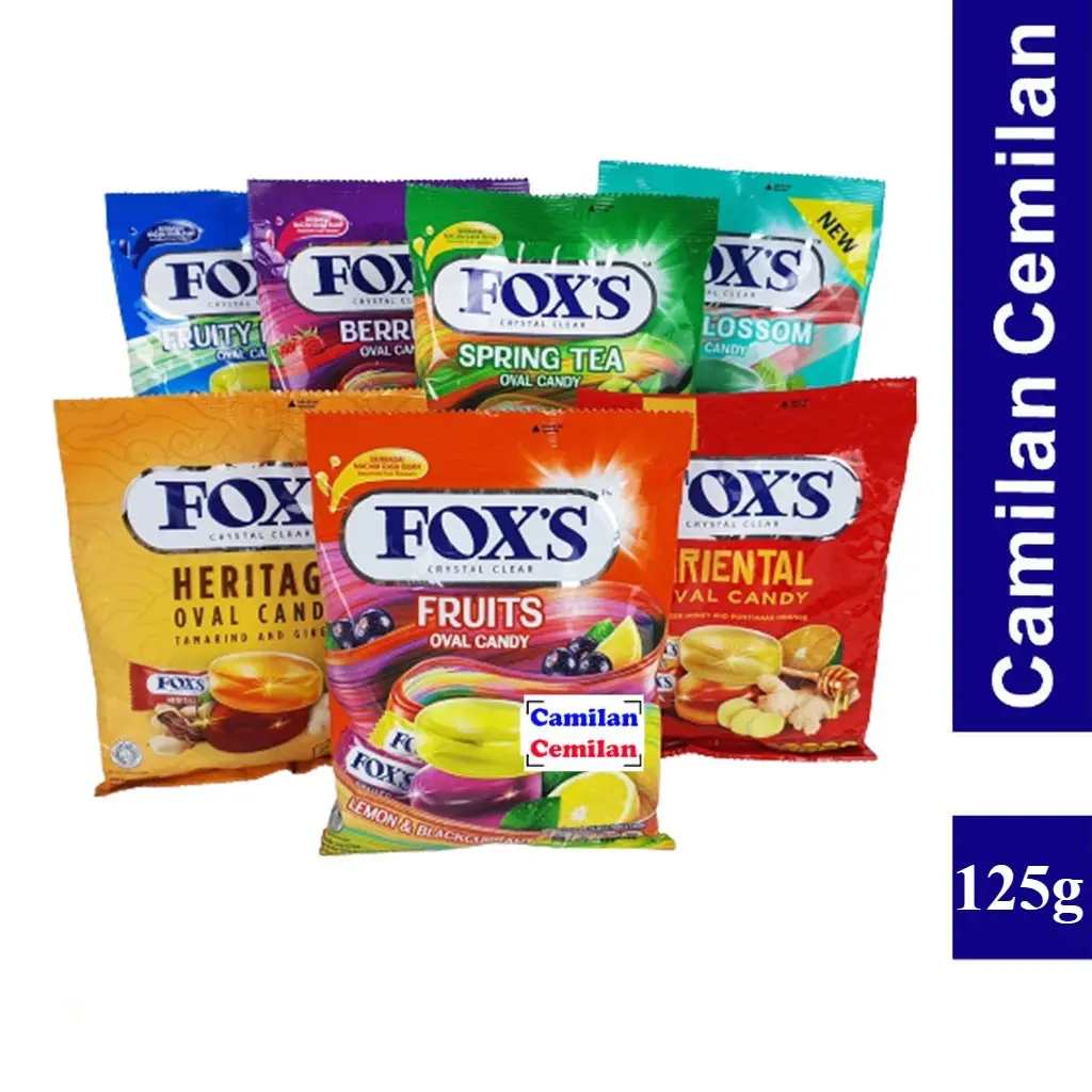 Permen Foxs Fox's Oval Crystal Clear 125 gr