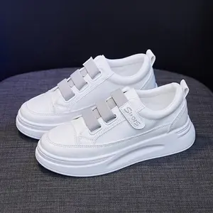 Sepatu Wanita Sneaakers Sport Kets Low Top Tali Karet Velkro Fashion Korean Style Kasual Shoes