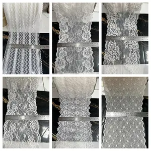 Renda strech warna bw harga per meter(100CM)