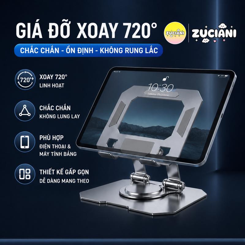 ZUCIANI Giá đỡ máy tính bảng, máy tính xách tay, giá đỡ đa năng cho điện thoại di động, máy tính bảng, iPad game - Giá đỡ gấp gọn tiện lợi, mẫu mới.