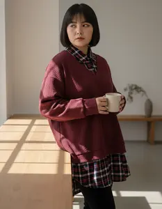 Bigissimo In Cotton - Gizetta Blouse Wanita Knit Flanel Big Size Jumbo