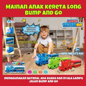 Mainan Anak Kereta Baterai Bump and Go 2 Gerbong ada Lampu dan Suara