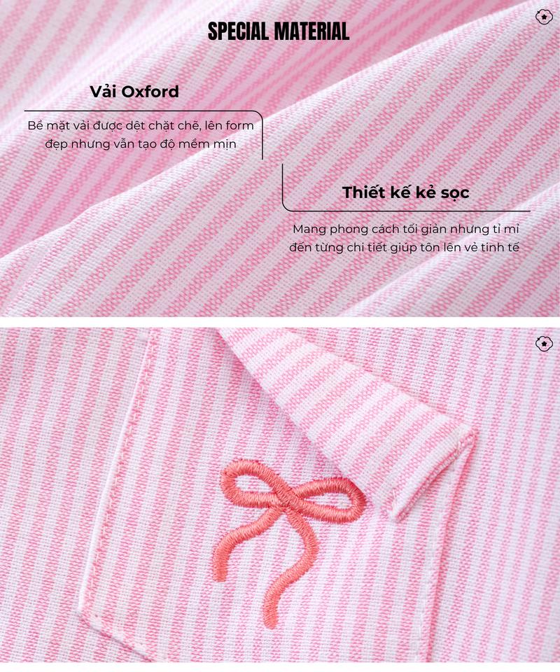 Product Introduction of Áo SƠ MI CHIẾT EO Buộc Nơ Có Túi Ngực Dành Cho Nữ Phong Cách Hàn Quốc - CE01 4