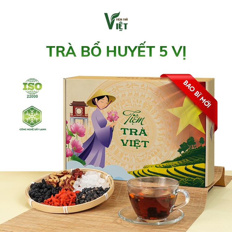 Trà Bổ Huyết 5 Vị - hỗ trợ bổ huyết, giảm chóng mặt ù tai - Tiệm Trà Việt