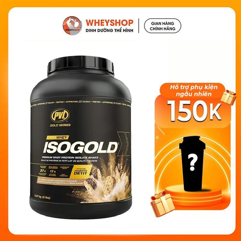 (TẶNG BÌNH) Sữa bột hỗ trợ phát triển cơ WHEY PVL ISO GOLD 5lbs (2.3kg) - WHEYSHOP VN