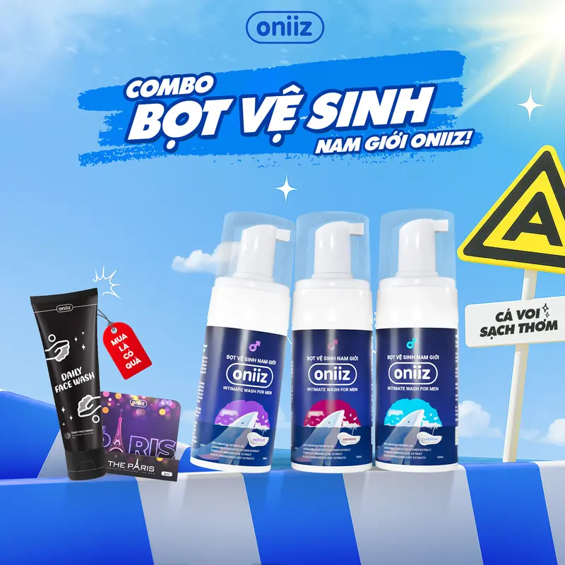 Dung dịch vệ sinh nam giới tạo bọt Oniiz, Bọt vệ sinh nam giới hương nước hoa 100ml