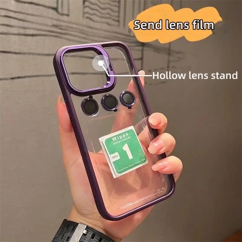 Case pelindung lensa kamera metal for iphone 15 14 13 12 11 pro pro max bonus ring camera TPU 5
