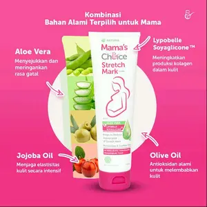 mama's choice (1paket) strecth mark dan feminine wash refreshing mama choice pembersih kewanitaan