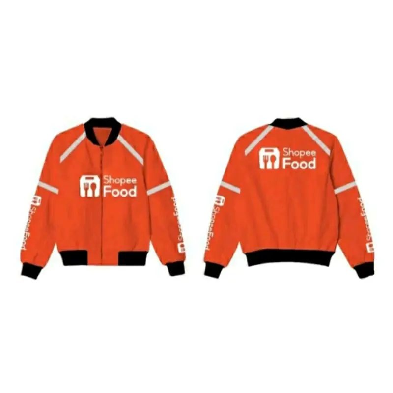 Jacket oren shopeefood Parasut Taslan murah  Pria/Wanita Nyaman Jaket Motor Distro Panjang Simple 0