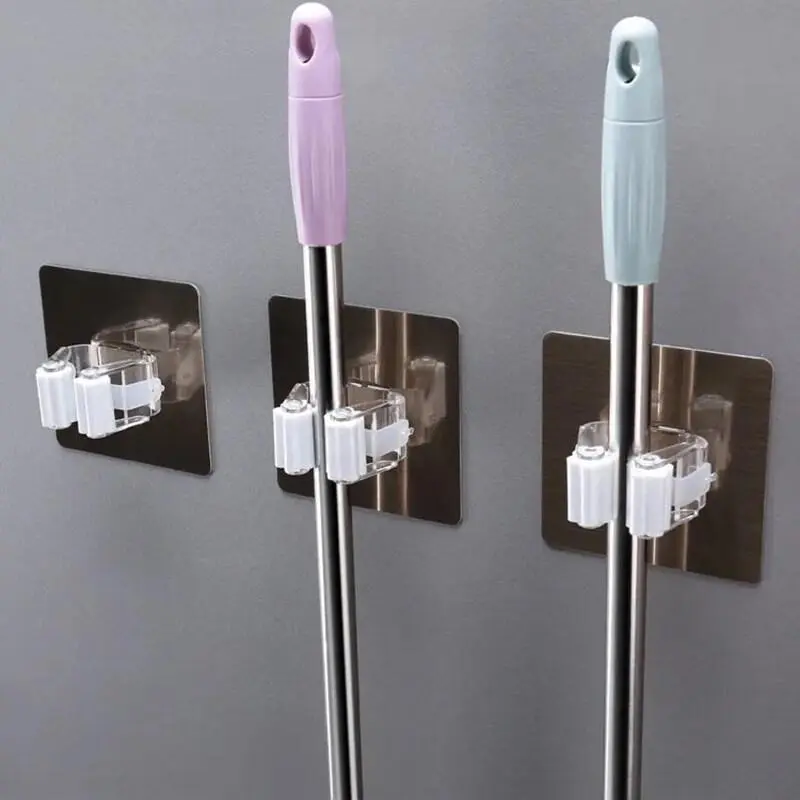 Giá Để Cây Lau Nhà, Móc Treo Tường, Không Cần Khoan, Treo Tường Phòng Tắm, Để Treo Giá Để Cây Lau Nhà