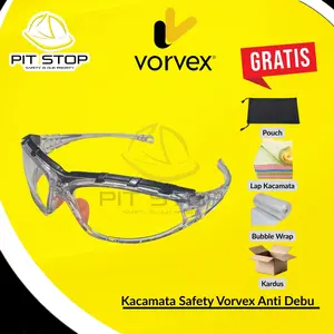 [GRATIS HADIAH] Kacamata Safety Vorvex Eyewear Anti Gores UV Motor Berkendara Pasca Pemulihan Operasi Katarak