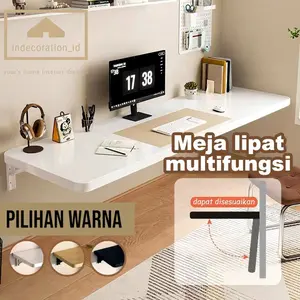 Meja Lipat Dinding Pingul Pojok  100cm x 40/45/50 cm x2cm - Meja Gantung/Komputer/Laptop - Furniture meja anak kos dapur mini meja belajar