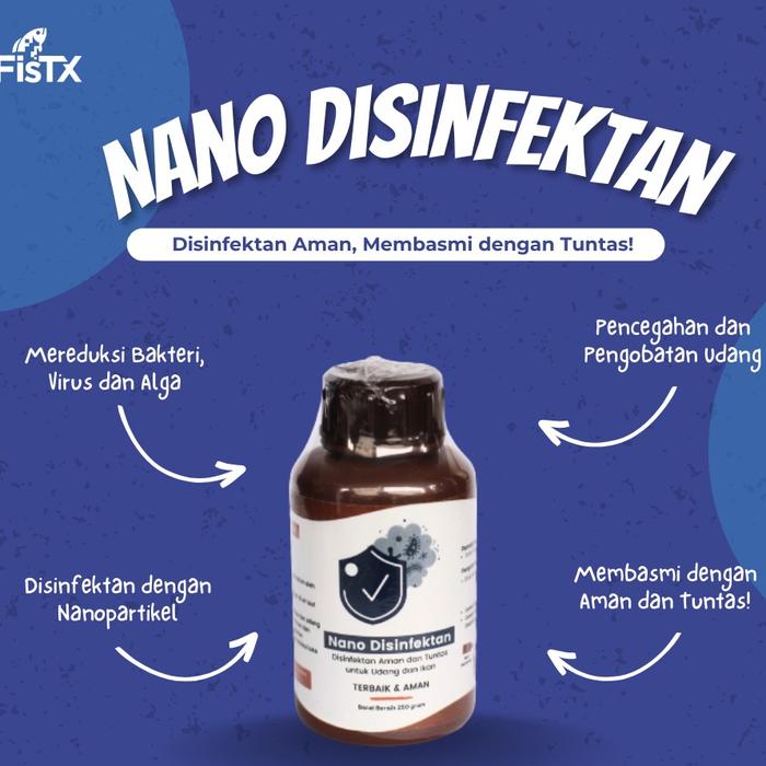 Gambar Disinfektan Terbaik Untuk Udang & Ikan || FisTx Nano Disinfektan 250gr dari FisTx Indonesia Kab. Sleman Tokopedia