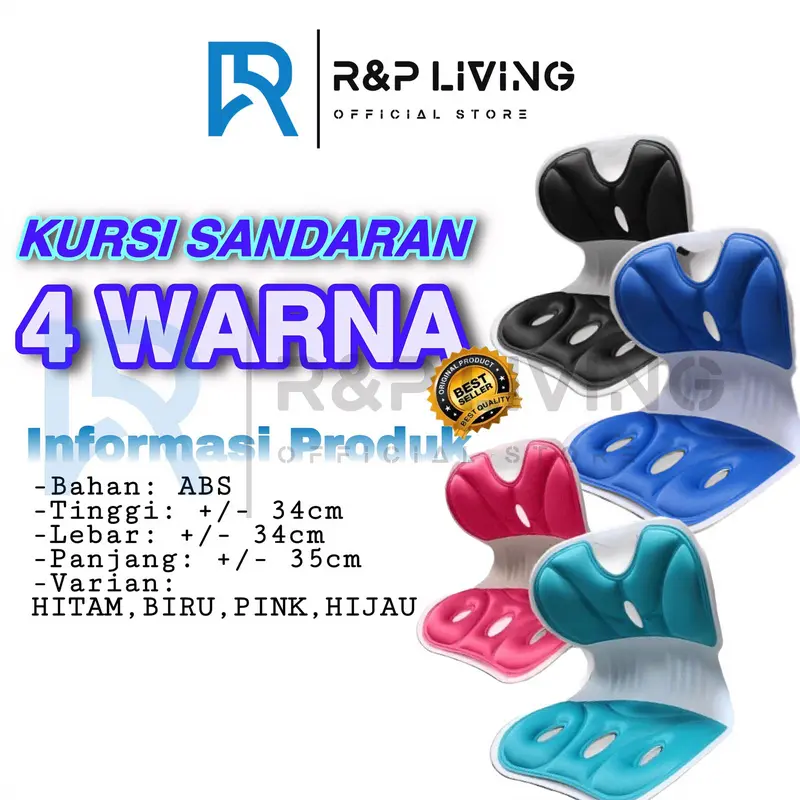 R&P [READY] Kursi Penyangga Portabel Penopang Punggung Chair Kursi Plastik Sandaran Kursi Postur Portable 2