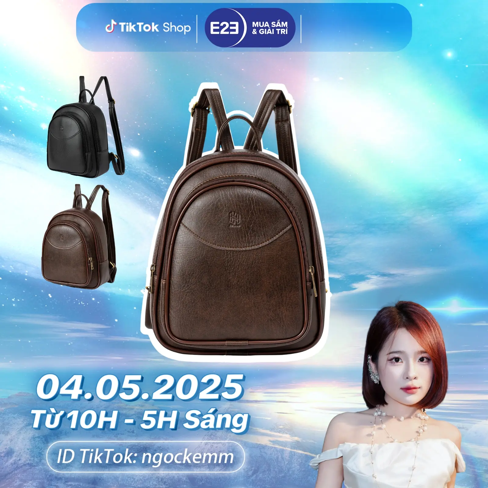 [Ưu Đãi _Gía Sốc]_Balo nữ Hanama Balo Dabag Đeo Vai Emi 13 size 26x 22 x 6cm có ngăn khóa bí mật