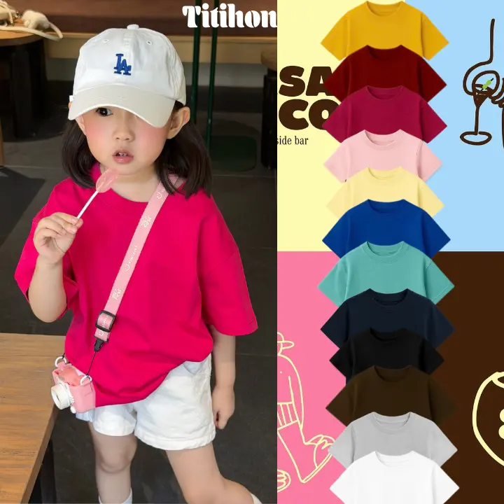 [A03] TiTiHON - BỘ SƯU TẬP ÁO THUN TRƠN CHO BÉ TỪ 2-10 TUỔI