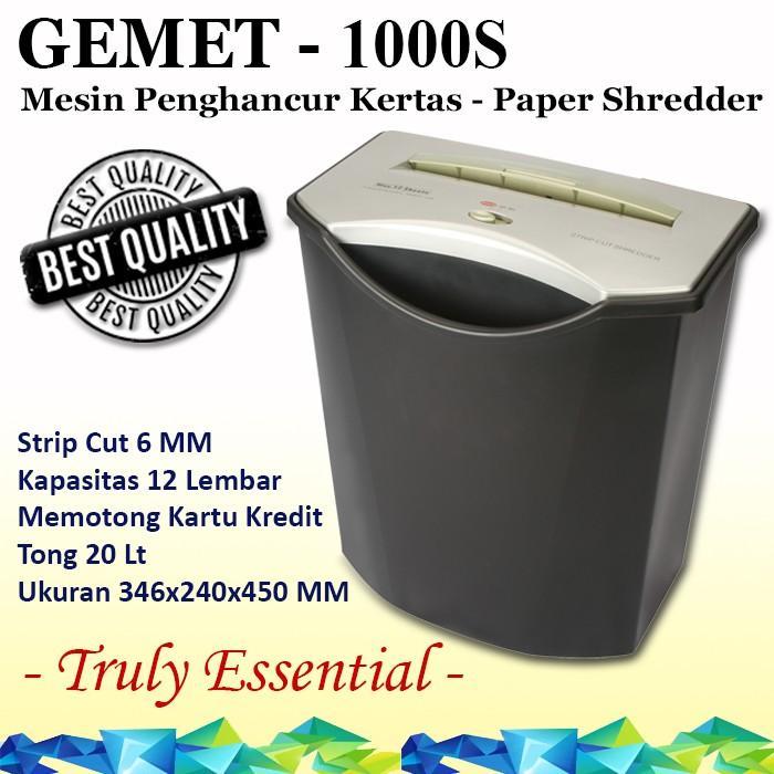 Gambar GEMET 1000S Penghancur Kertas Paper Shredder 12 Lembar, Official Store - Gemet 1000S dari Taruna Jaya International Kota Administrasi Jakarta Utara 2 Tokopedia