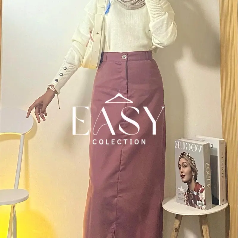 Rok Span Basic Rok Wanita Bahan Katun 2