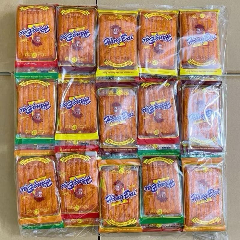  1 Lốc 60 gói NHỎ  7g gói  Tăm cay vị Dê nướng Hằng Đại Đồ Ăn Vặt Snack vị Sườn Dê Hằng Đại 