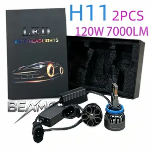 Lampu H11 Super Terang H4 HB3 H7 H3 H27 H16 9012 HB4 H1 H8 H9 120W 2Pcs Headlamp Mobil - Auto Headlamp  Cocok untuk Off-Road Car Lampu lampu  mobil lampu matahari mobil