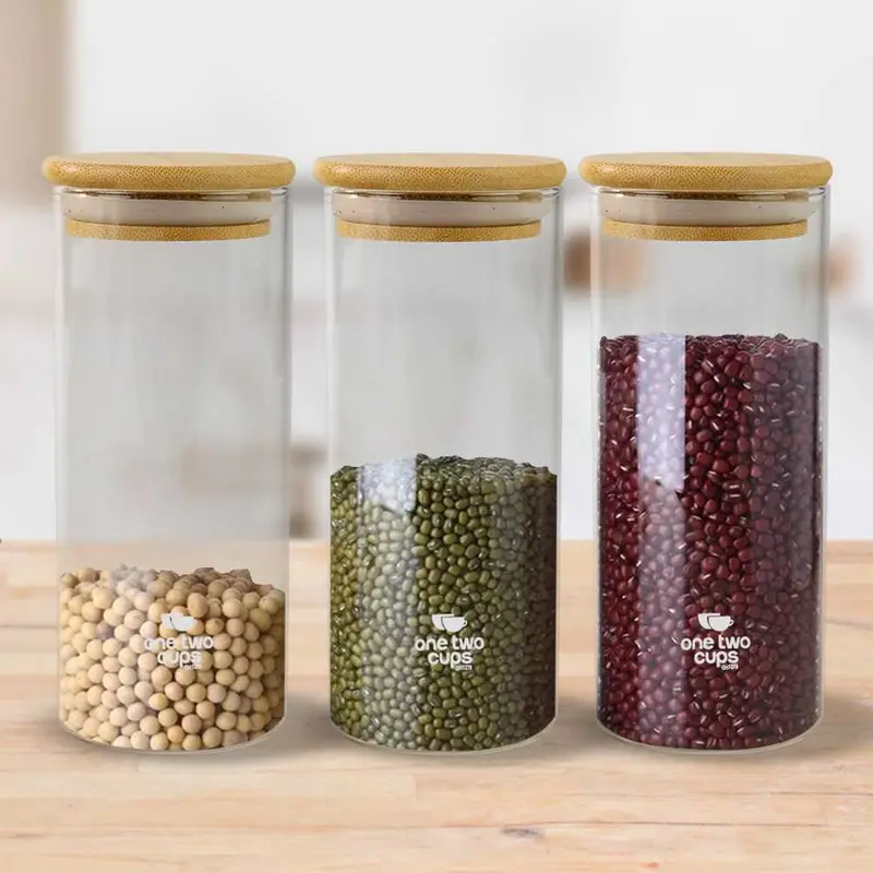 One Two Cups Toples Kaca Penyimpanan Makanan Coffee Storage Glass Jar - GH1270ORIGINAL 3