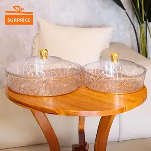 Surprice LEON Set Mangkok Corak Aesthetic / Set Mangkok Plastik Bulat / Set Mangkok Buah / Set Mangkok Makanan / Set Mangkok Snack