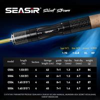 Gambar SEASIR Silent Stream Ejection BFS 4 Sections Fihsing Rods Carbon Fiber Travel Rod Z-Type Guide Rings 1.53/1.65M Lure Weight 1-7g Sound Knob Fishing Rods joran joran pancing custom   Portable joran casting pancing  ful - S504 #Spinning 1.53M dari SeaHunter Indonesia Kab. Tangerang 4 Tokopedia