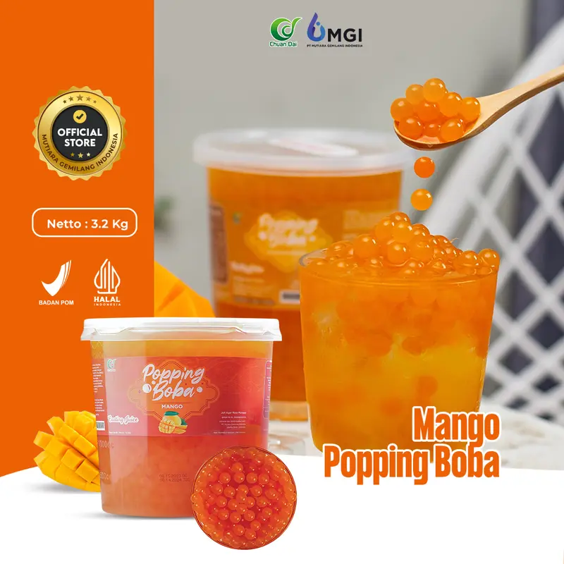 Popping Boba Toping Minuman Dessert Import Taiwan 1kg 4