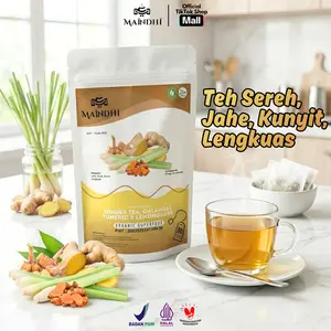 MAINDHI Teh Sereh Kunyit Jahe dan Lengkuas Isi 30 Teabag Minuman Instan