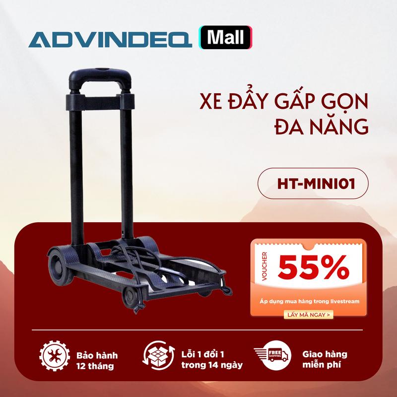  Xe đẩy đi chợ gấp gọn 2 bánh mini ADVINDEQ HT-MINI01  Tặng kèm dây buộc  xe kéo hàng đa năng xếp gọn- Bảo hành 12 tháng 