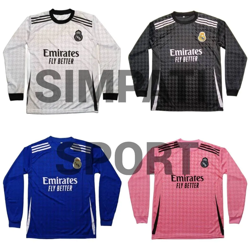 Jersey Bola Dewasa Panjang Madrid Home Away Terbaru Premium 2024 2025