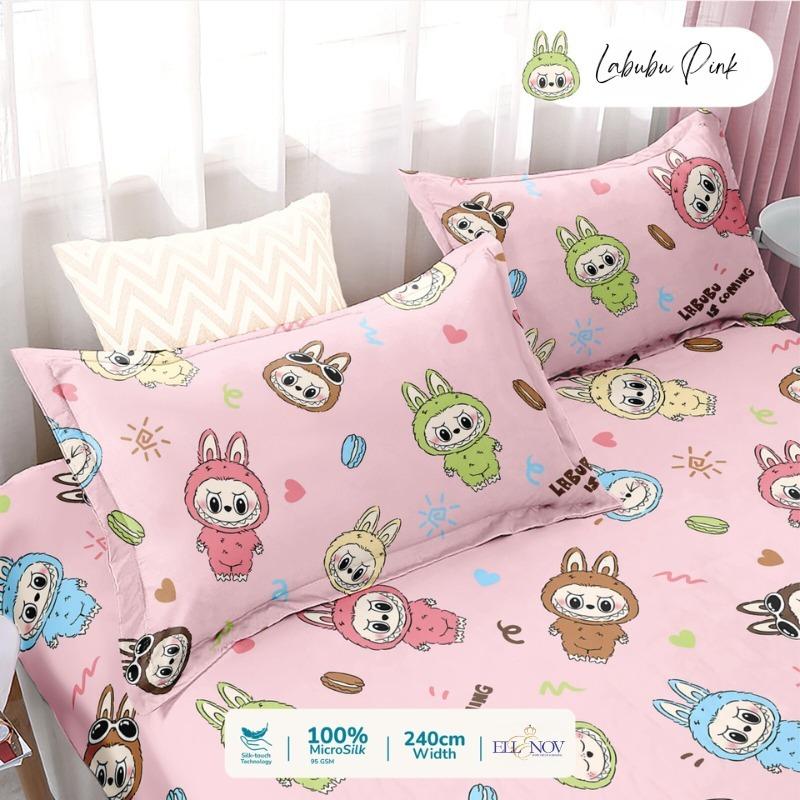 sprei viral sprei motif anak labubu set sarban dan sargul terbaru 2