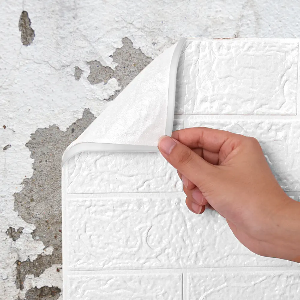 3D Self Adhesive Foam Wall Panels - Waterproof-Anti-fouling and Anti-collision DIY Wallpaper Wall Stickers for Home Decoration (38X35cm,35X35cm) wall brick