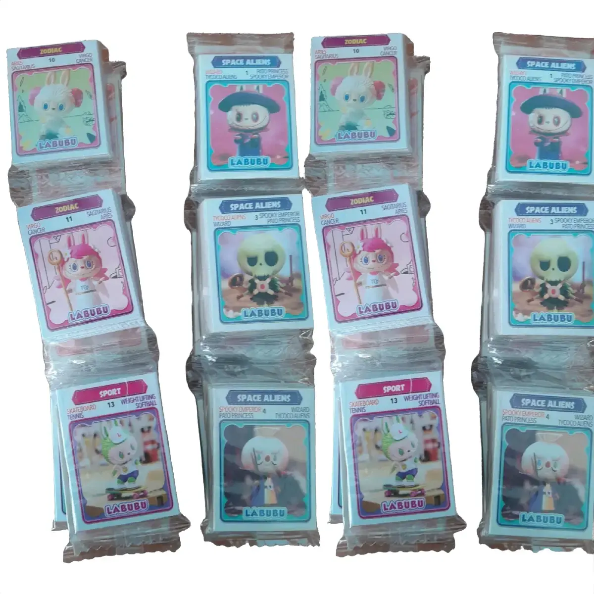 2pack Mainan Kartu Kwartet Renceng Motif Labubu Pokemon Bola