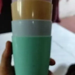 4pcs/set GELAS MINUM 250ML PLASTIK WHEAT STRAW