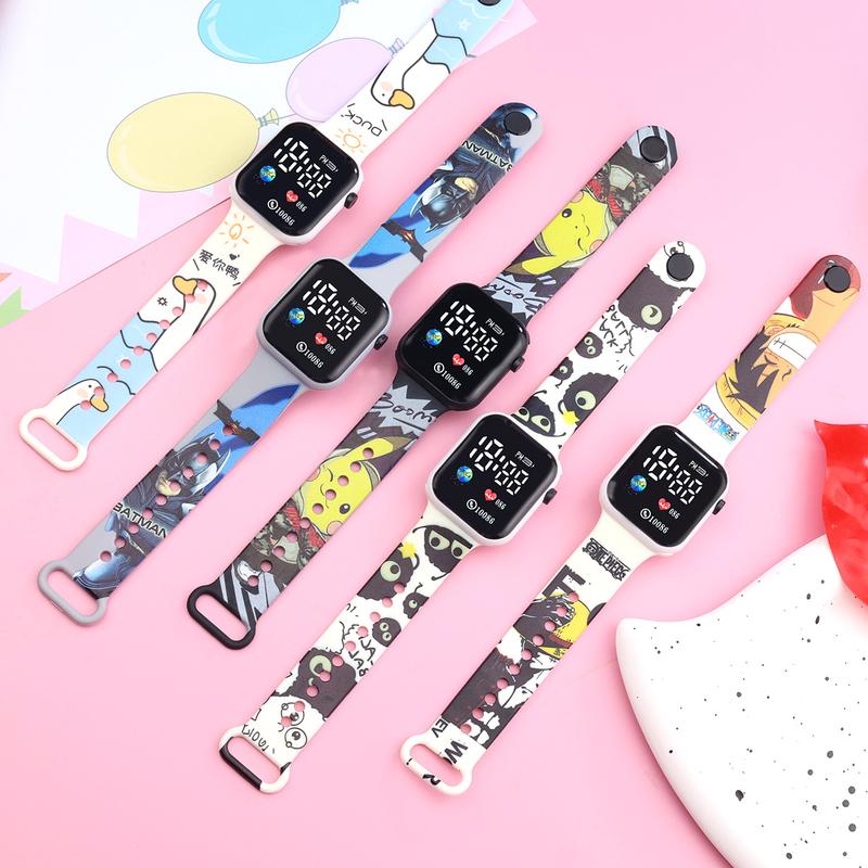Product Introduction of Kartun Lucu Anak-Anak Perempuan Laki-Laki Jam Tangan Pelajar Anti-Jatuh Lucu Fashion Semua Pertandingan Jam Tangan Hadiah Anak-Anak 12