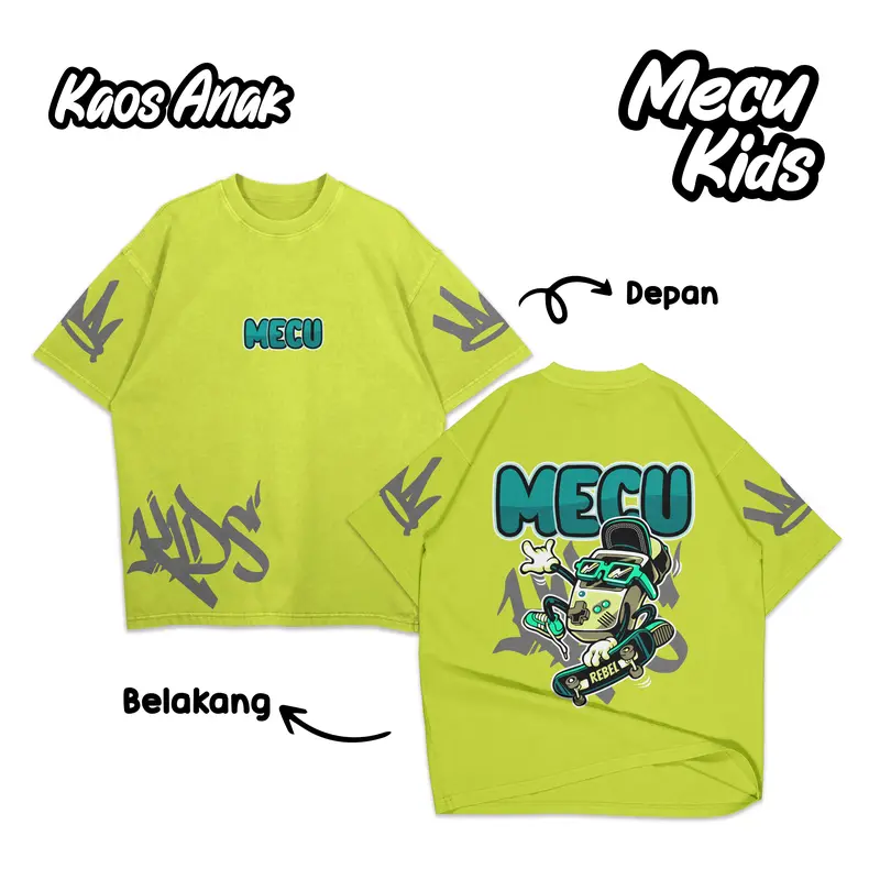 Himoku joy skate Kaos Distro Anak Laki Laki Perempuan 4 5 6 7 8 9 10 11 12 Tahun Katun Combed 8