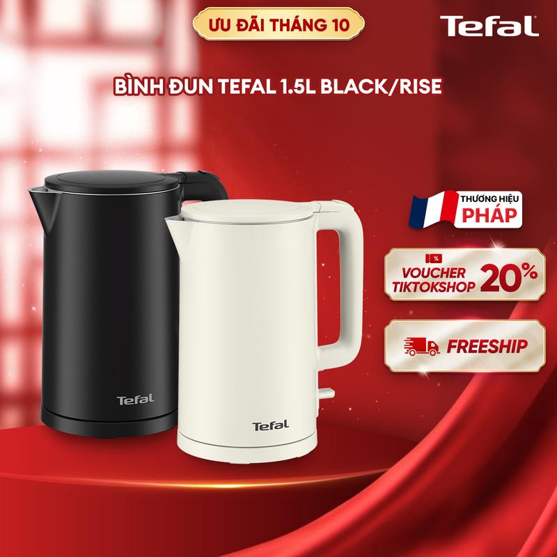 Bình đun siêu tốc Tefal 1.5L KO140AE0 - Trắng/ KO1408E0 - Đen - Công suất 1500W - Ấm siêu tốc - Đun nước