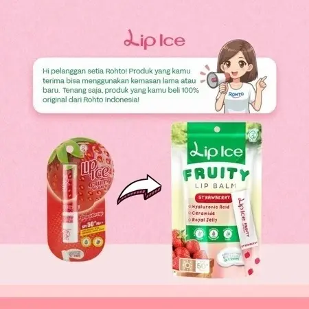 LIP ICE Lip Balm Series | Fruity Strawberry | Sport SPF50+ PA+++ | Moisture Lock 4
