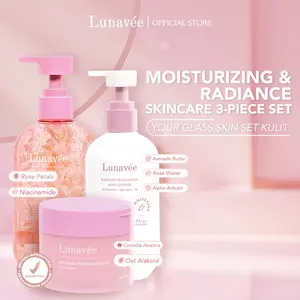 Lunavée - [TANPA BOX] Glass Skin Set |  Mencerahkan Kulit Kusam, Memperbaiki Skin Barrier Niacinamide Hydrating