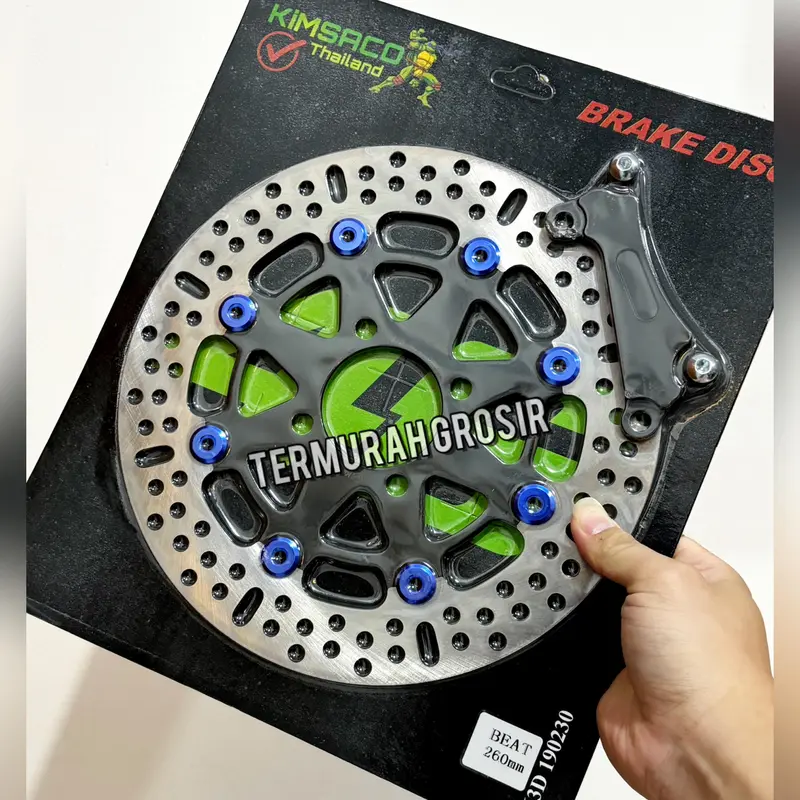 Piringan Beat Scoopy Vario Genio 260mm Khusus Lubang Baut 4 PNP Plus Breket Untuk Kaliper Standar Original Import Asli Grosir 2