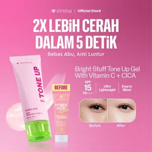 [KEMASAN BARU] Emina Tone Up Cream Gel 20 ml - Instan Mencerahkan Kulit, Efek Tone-up Glowing Skin, UV Protection SPF 15, No Whitecast, Tekstur Ringan, Anti luntur, Easy to Blend, Brightening Formula, Mudah Menyerap, Cocok untuk Semua Jenis Kulit