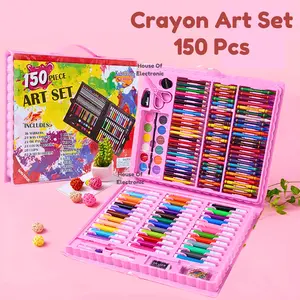 Crayon Art Set 150 Pcs, 86 Pcs, 42 Pcs Pensil Warna Lengkap Alat Lukis Anak Krayon Anti Air Mainan Edukasi Anak Alat Mewarnai Lengkap